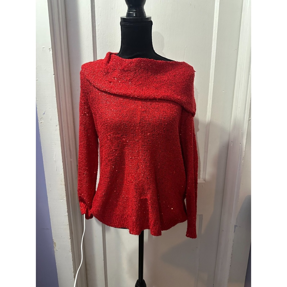Madison Red Sparkly Sweater in L‎